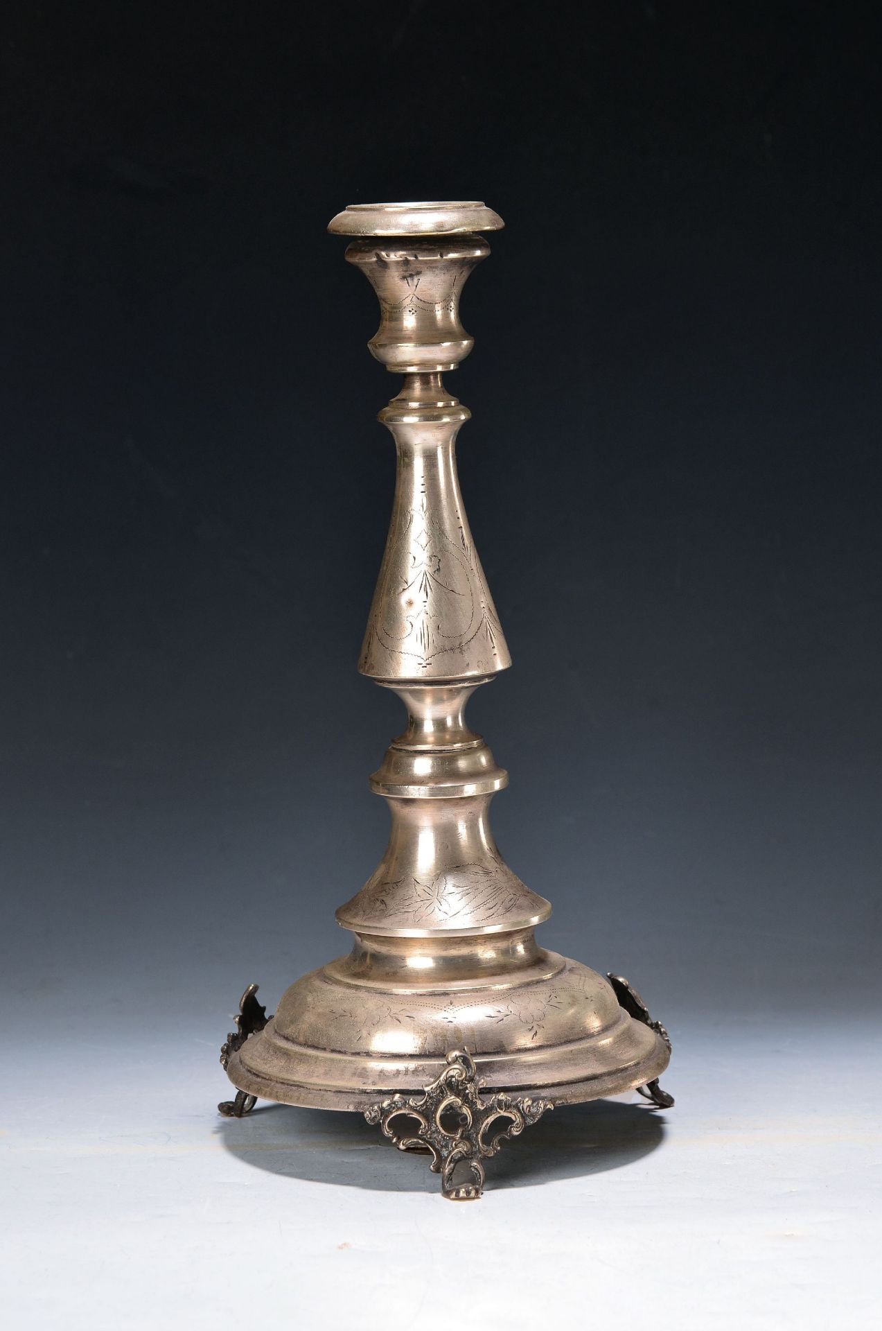 Wiener Spätbiedermeier-Leuchter, Wien 1867-72 , 800er,