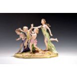 Porzellanfigurengruppe, Volkstedt Thüringen, um 1900,