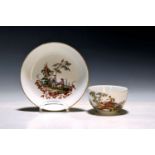 Tasse mit Untertasse, Meissen, um 1750, feine