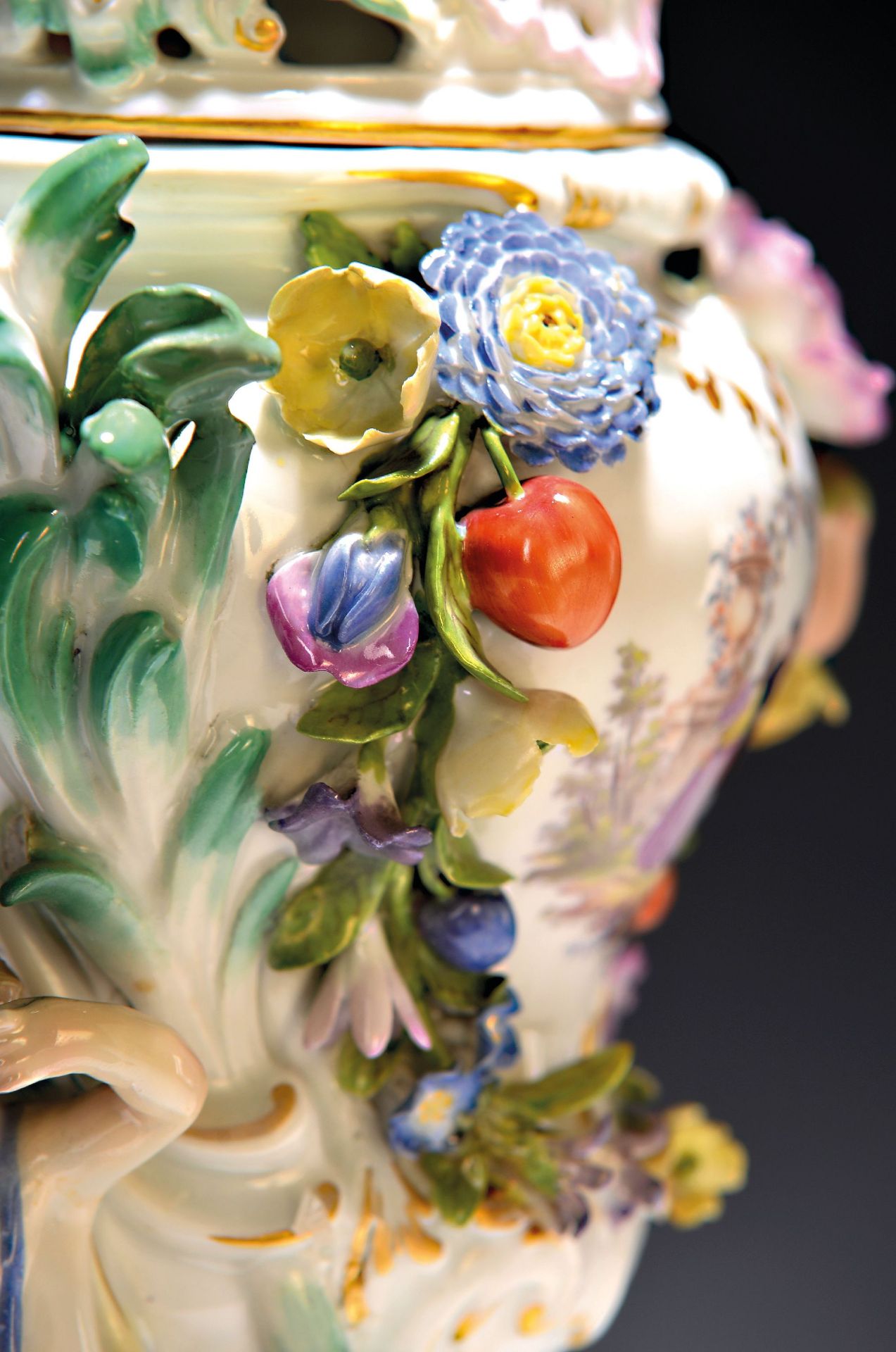 Potpourri-Vase, Meissen, um 1750, Porzellan, - Bild 5 aus 6