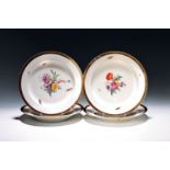 Vier Teller, KPM Berlin, um 1780, Porzellan,