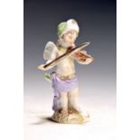 Porzellanfigur, Meissen, um 1924-33, verkleidete Amorette