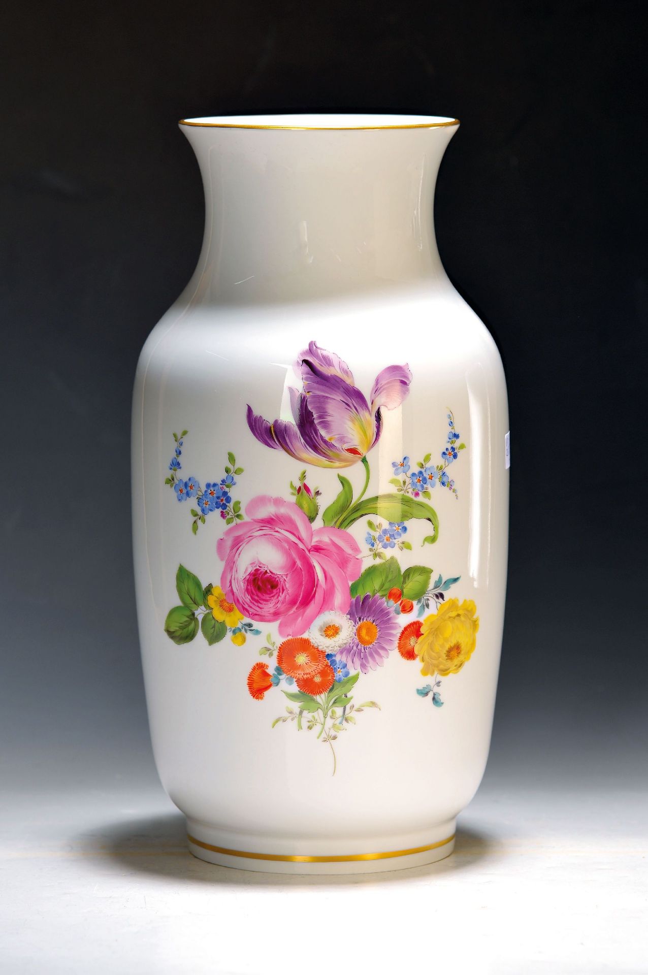 Große Vase, Meissen, 2.Hälfte 20.Jh., 1.Wahl, Porzellan,