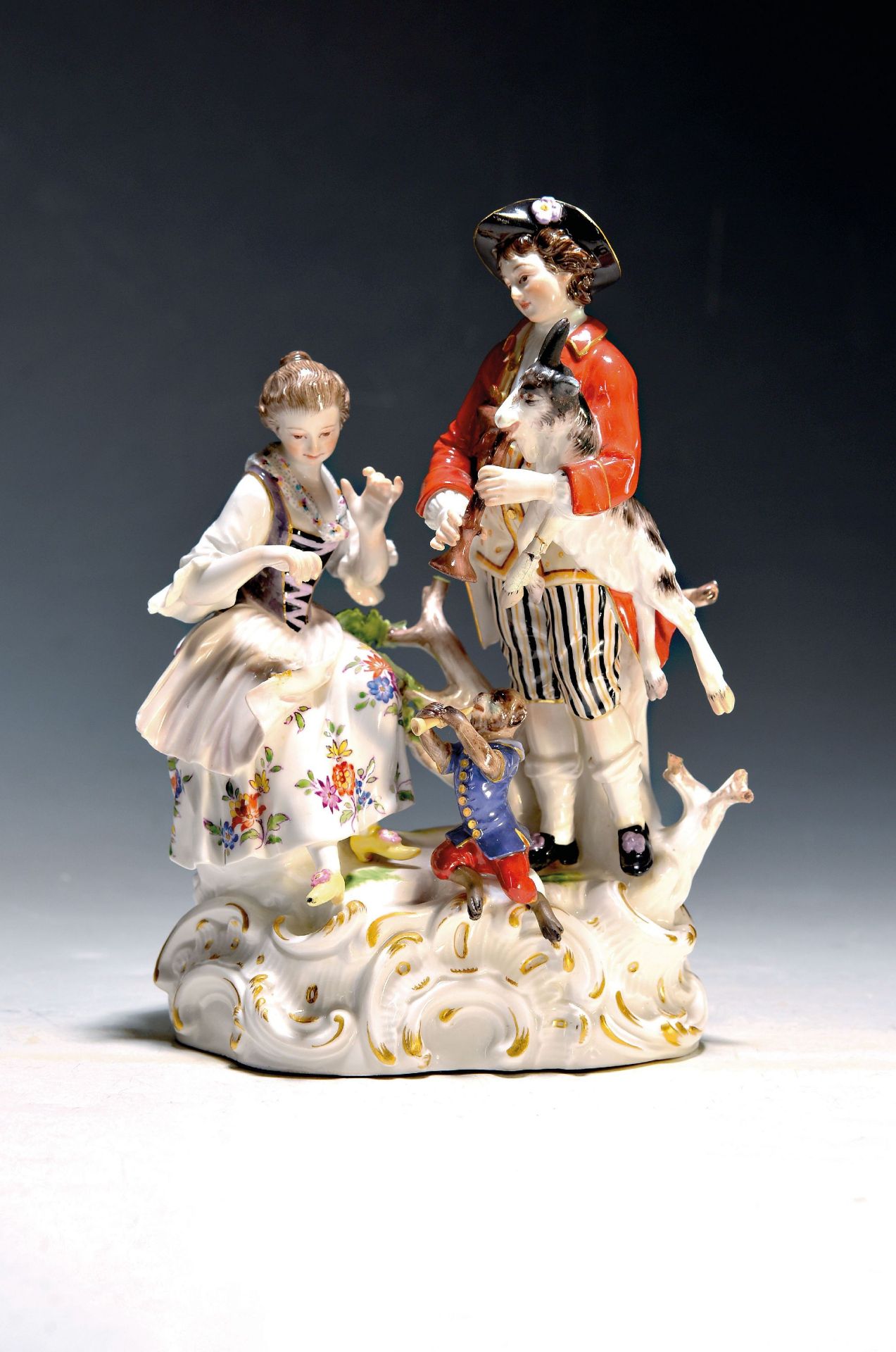 Porzellangruppe, Meissen, um 1850-1924, Allegorie auf das