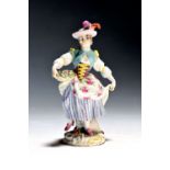 Porzellanfigur, Meissen, 1880 - 1924, Mädchen mit