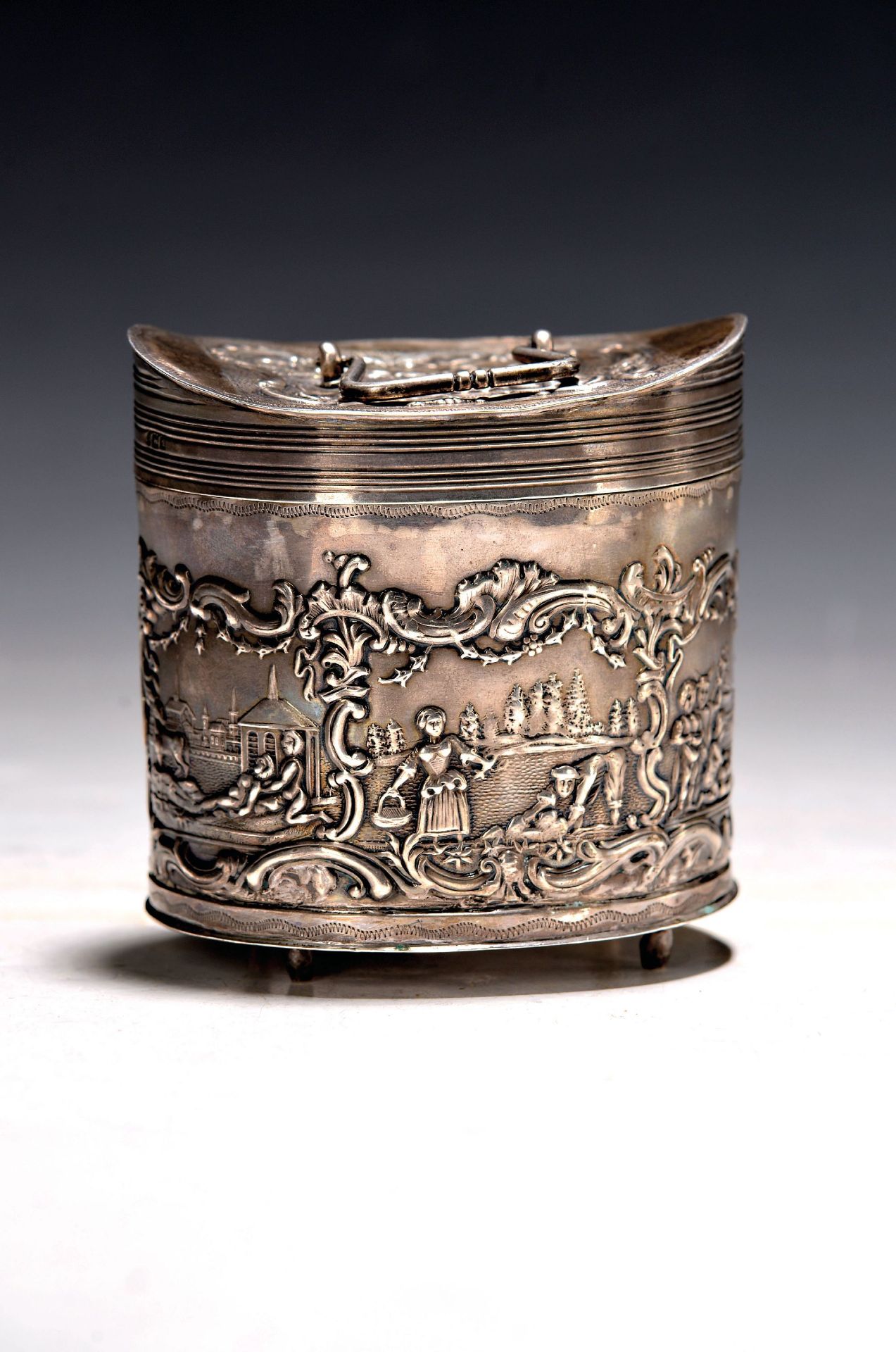 Deckeldose aus Silber, Niederlande, 1853 -vor 1899, 934er