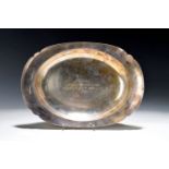 Silberschale mit Widmung, Peter Bruckmann & Söhne,