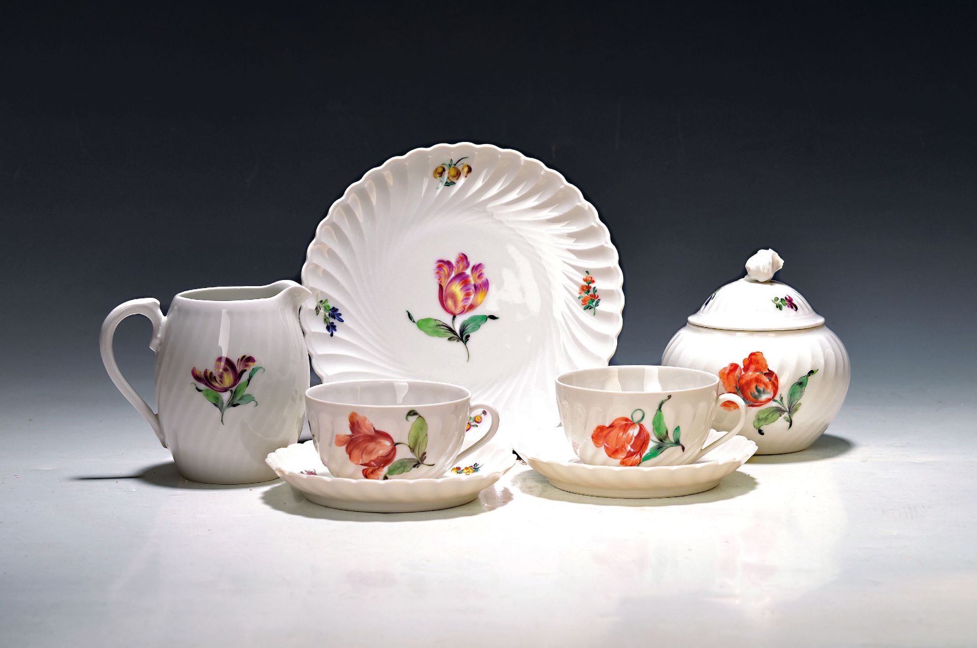 Kaffeeservice, Nymphenburg, 20. Jh., dünnwandiges