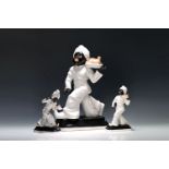 3 Porzellanfiguren 'Sarottimohr', Neundorf, Thüringen,