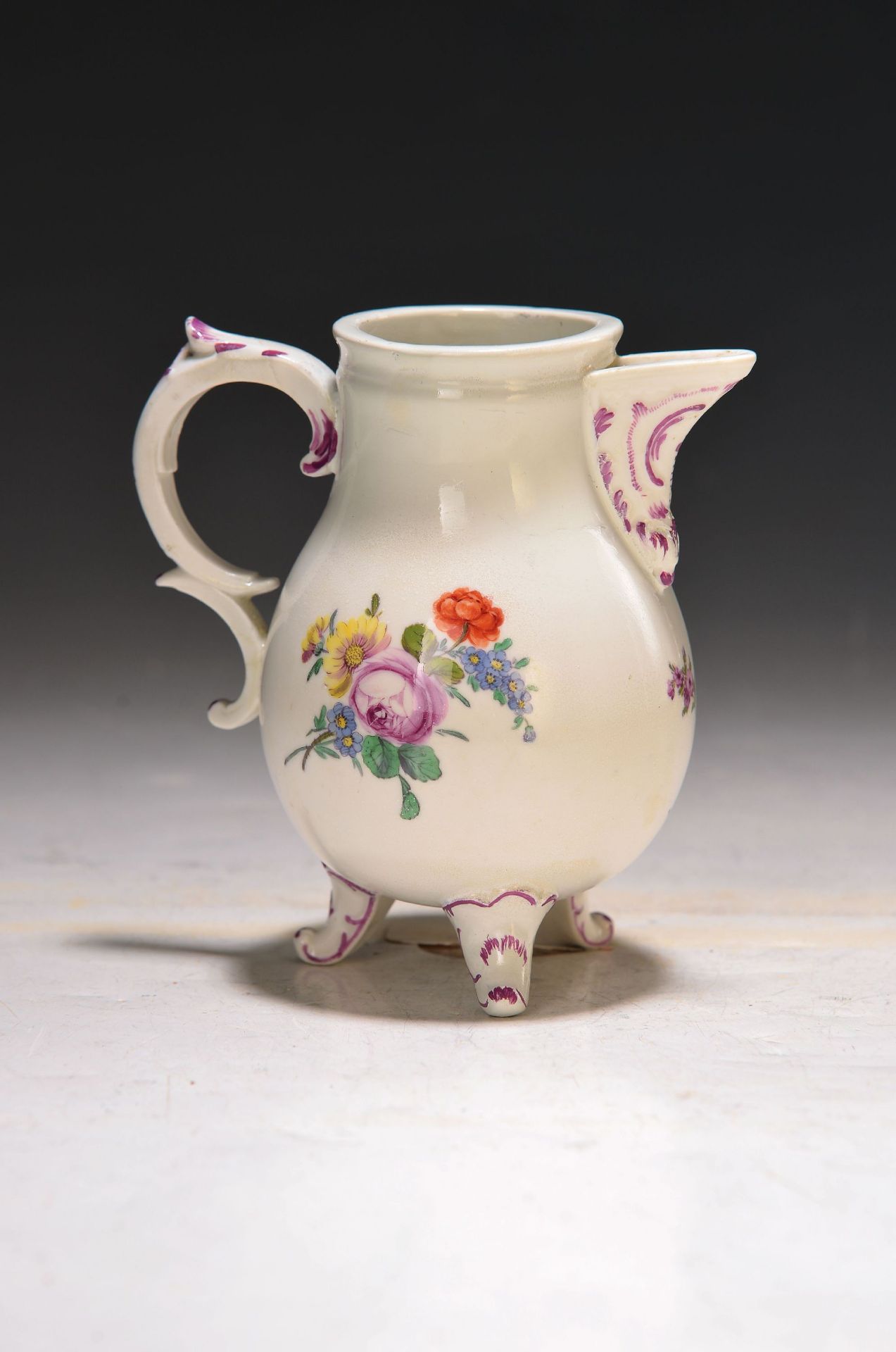 Kännchen, Frankenthal, 1762-94, Porzellan, Blumenmalerei,