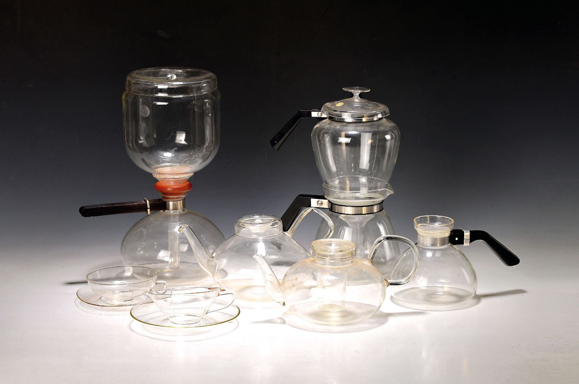Konvolut Glasgeschirr, Entw. Wilhelm Wagenfeld (1900-1990)