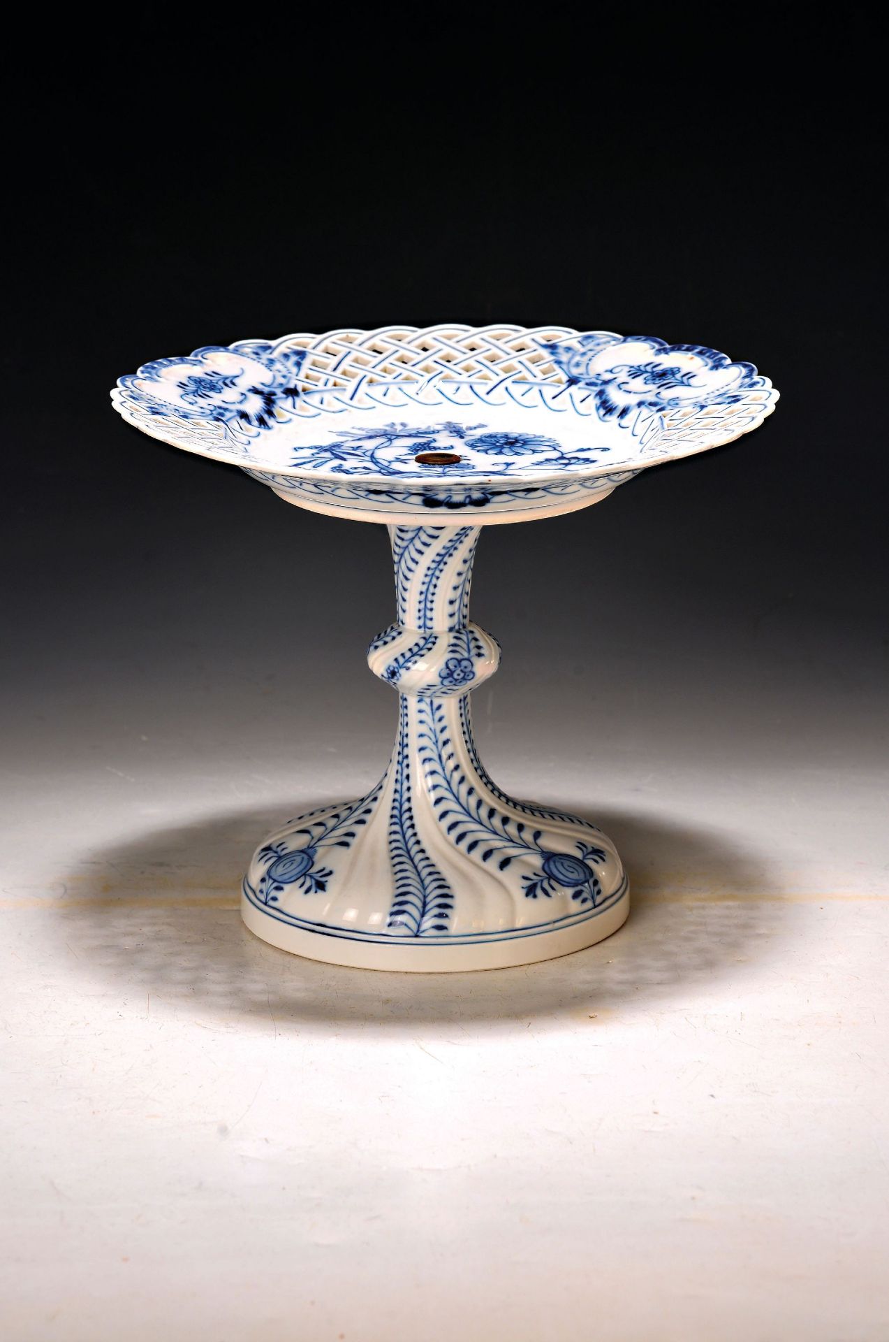 Fußschale, Meissen, um 1880/90, Porzellan, Zwiebelmuster,