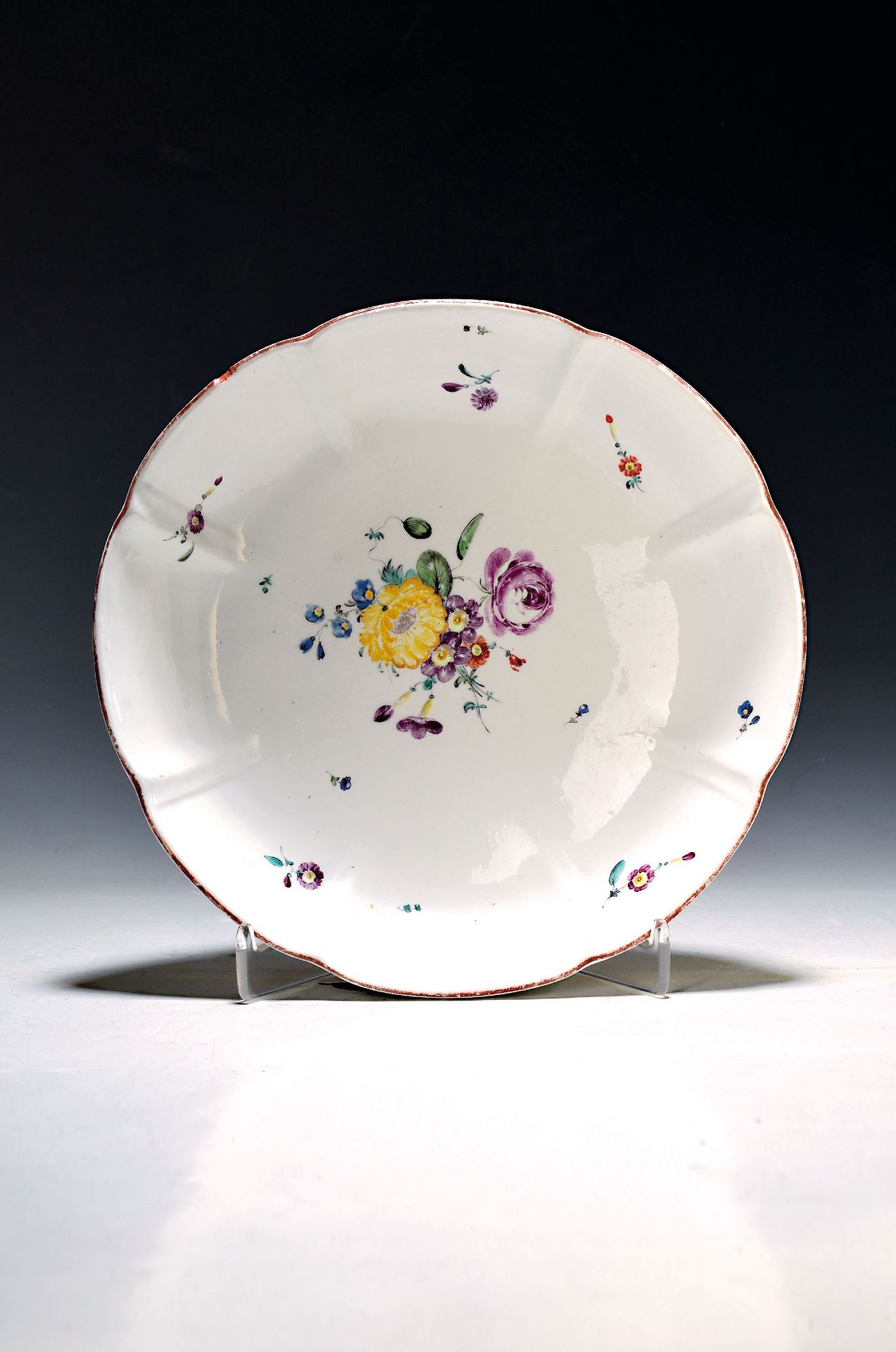 Vielpassige Schale, Frankenthal, 1777, Porzellan,