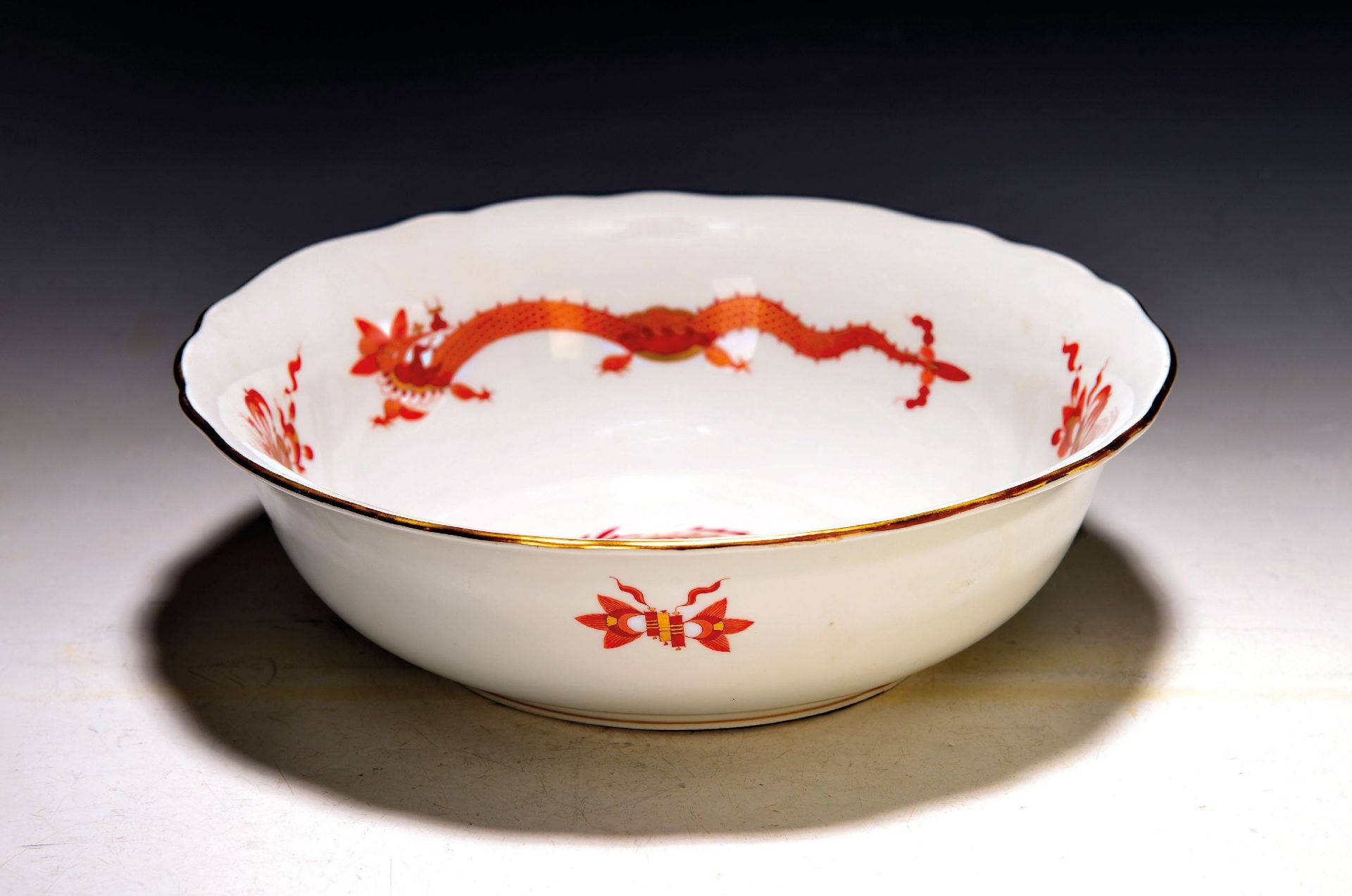 Große runde Schale, Meissen, um 1880-90, 1. Wahl,