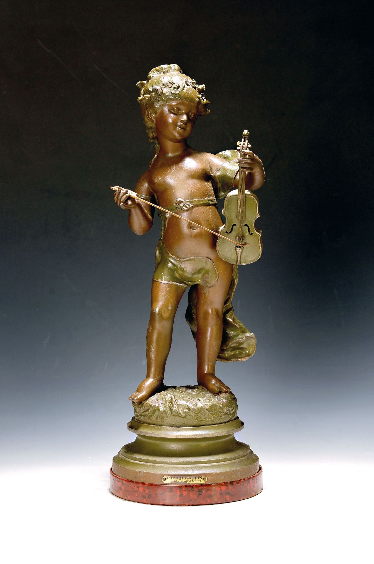 Paar Figuren, Frankreich, um 1900, Spritzguß/Regule, nach - Bild 2 aus 2