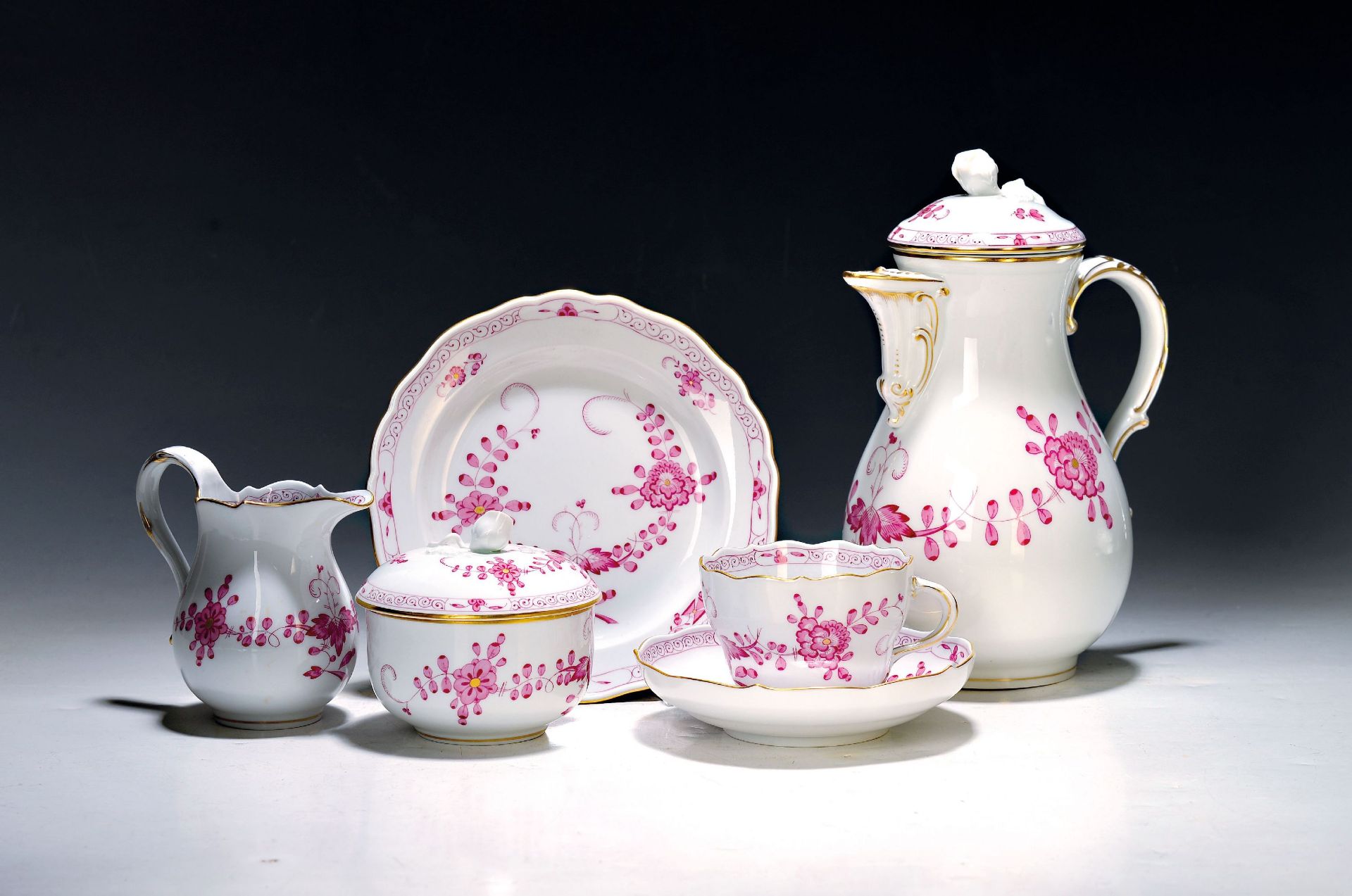 Kaffeeservice für 6 Personen, Meissen, 20. Jh., 2. Wahl,