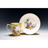 Schokoladentasse mit Untertasse, Meissen, um 1750,