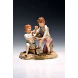Porzellangruppe, Allegorie der Arithmetik, Meissen, Entw.