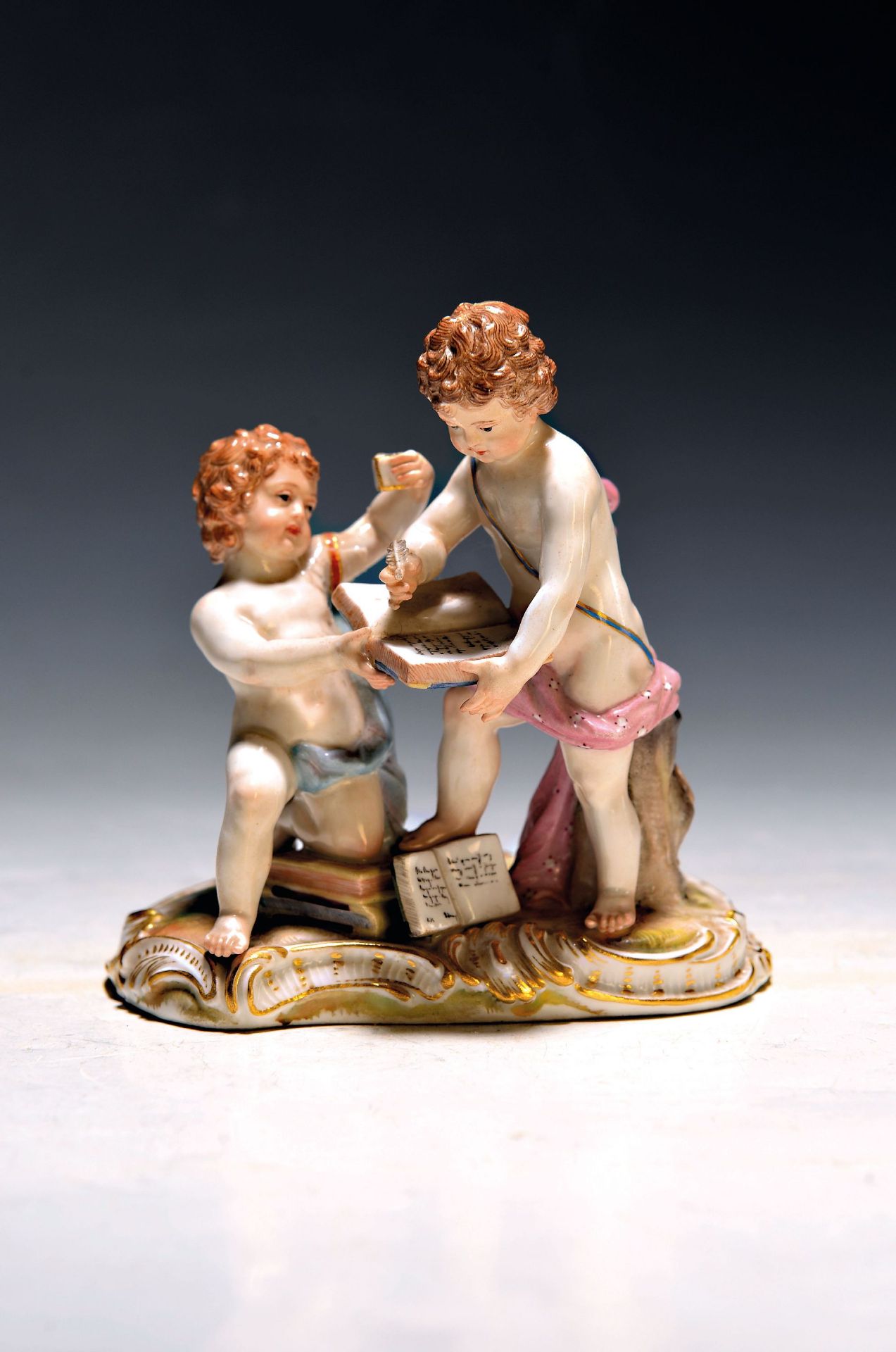 Porzellangruppe, Allegorie der Arithmetik, Meissen, Entw.