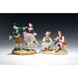 Zwei Porzellangruppen, Sitzendorf, 20.Jh., Porzellan,