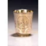 Kleiner Becher, Russland, 1883, 84 Zolotniki, Stadtmarke