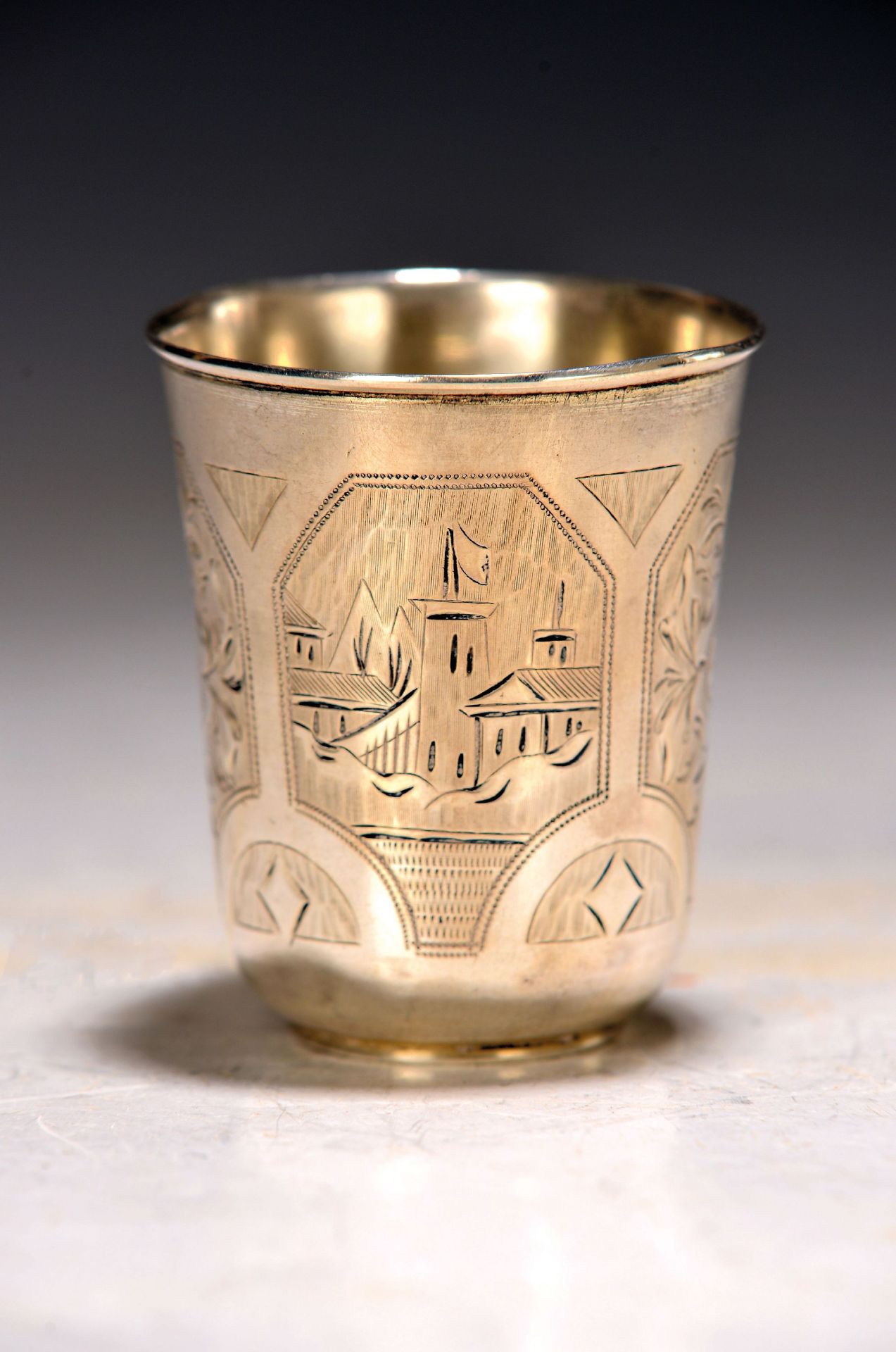 Kleiner Becher, Russland, 1883, 84 Zolotniki, Stadtmarke