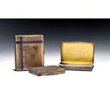 2 Deckeldosen und 1 Visitenkartenetui, Österreich,