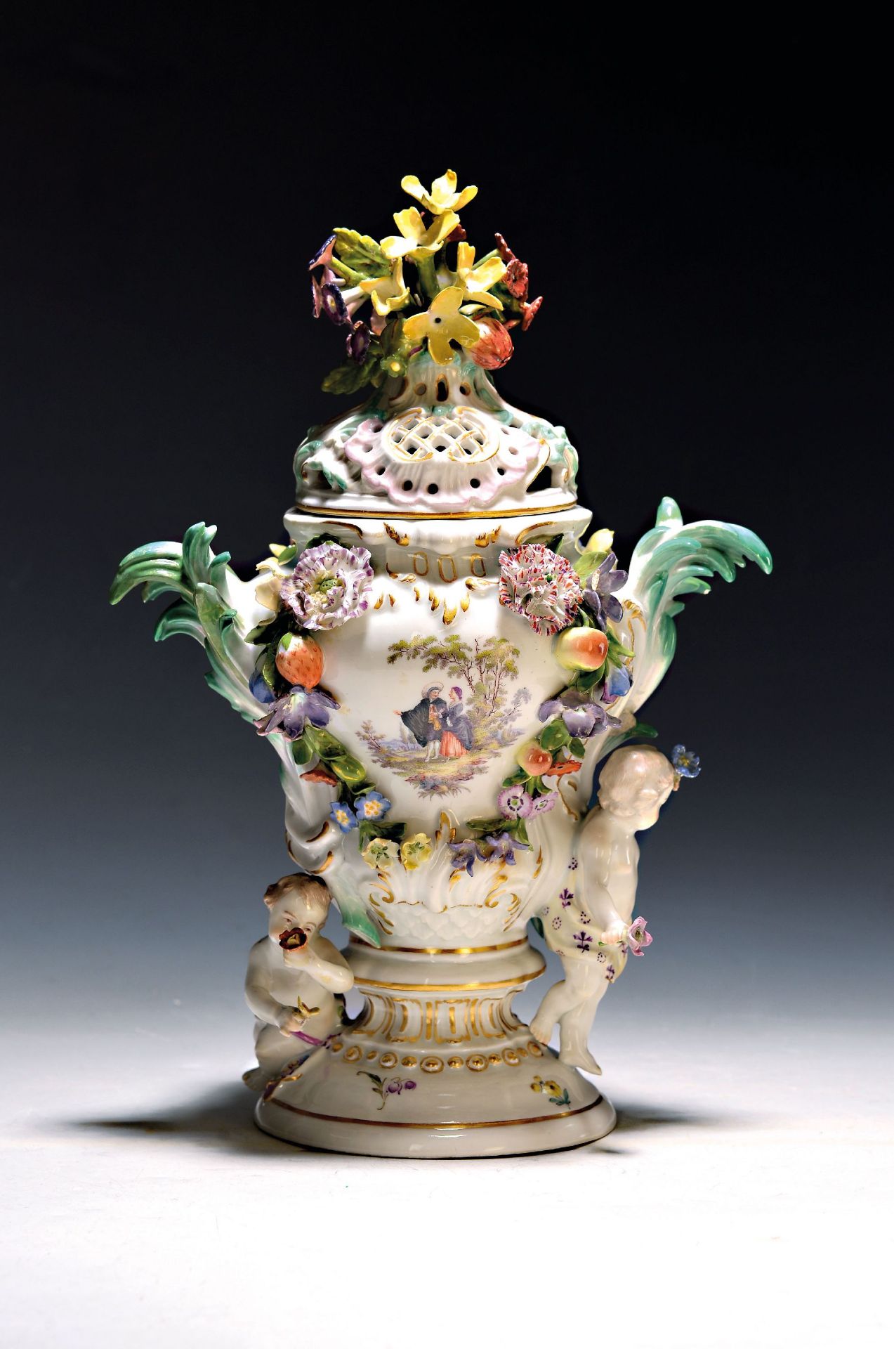 Potpourri-Vase, Meissen, um 1750, Porzellan,