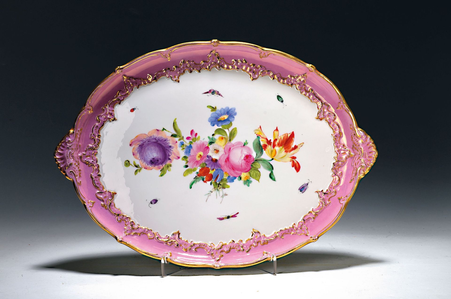Tablett, Meissen, Knaufzeit, um 1880/90, 1. Wahl,