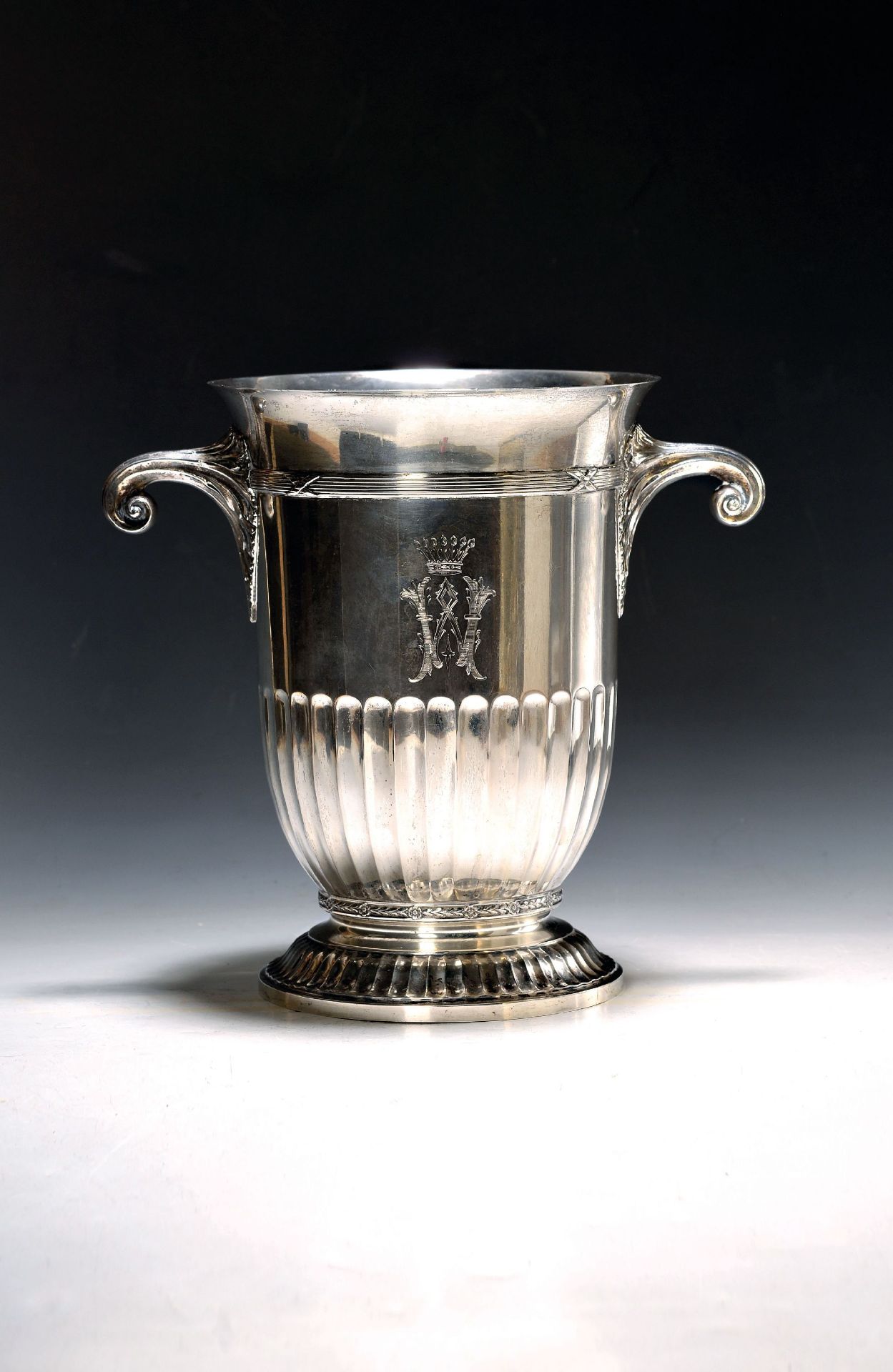 Sektkühler, Josef Lutz, um 1910, 800er Silber, ca. 1680gr.