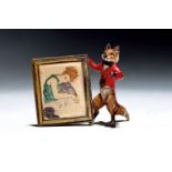 Fuchsmaler mit Bild nach Egon Schiele, Wiener Bronze,