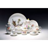 Kaffeeservice, Höchst, 20. Jh., Kaffeekanne, Milchkanne,