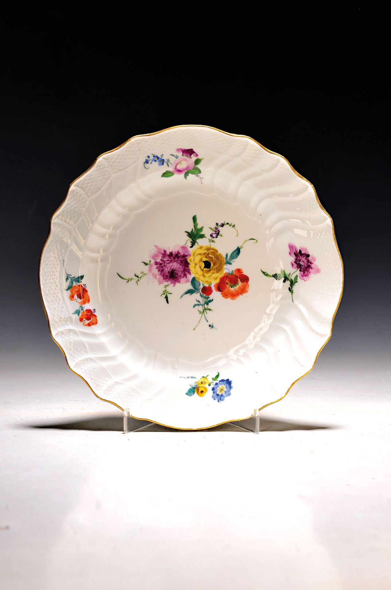 Teller, Meissen, um 1765, Form Neubrandenstein,