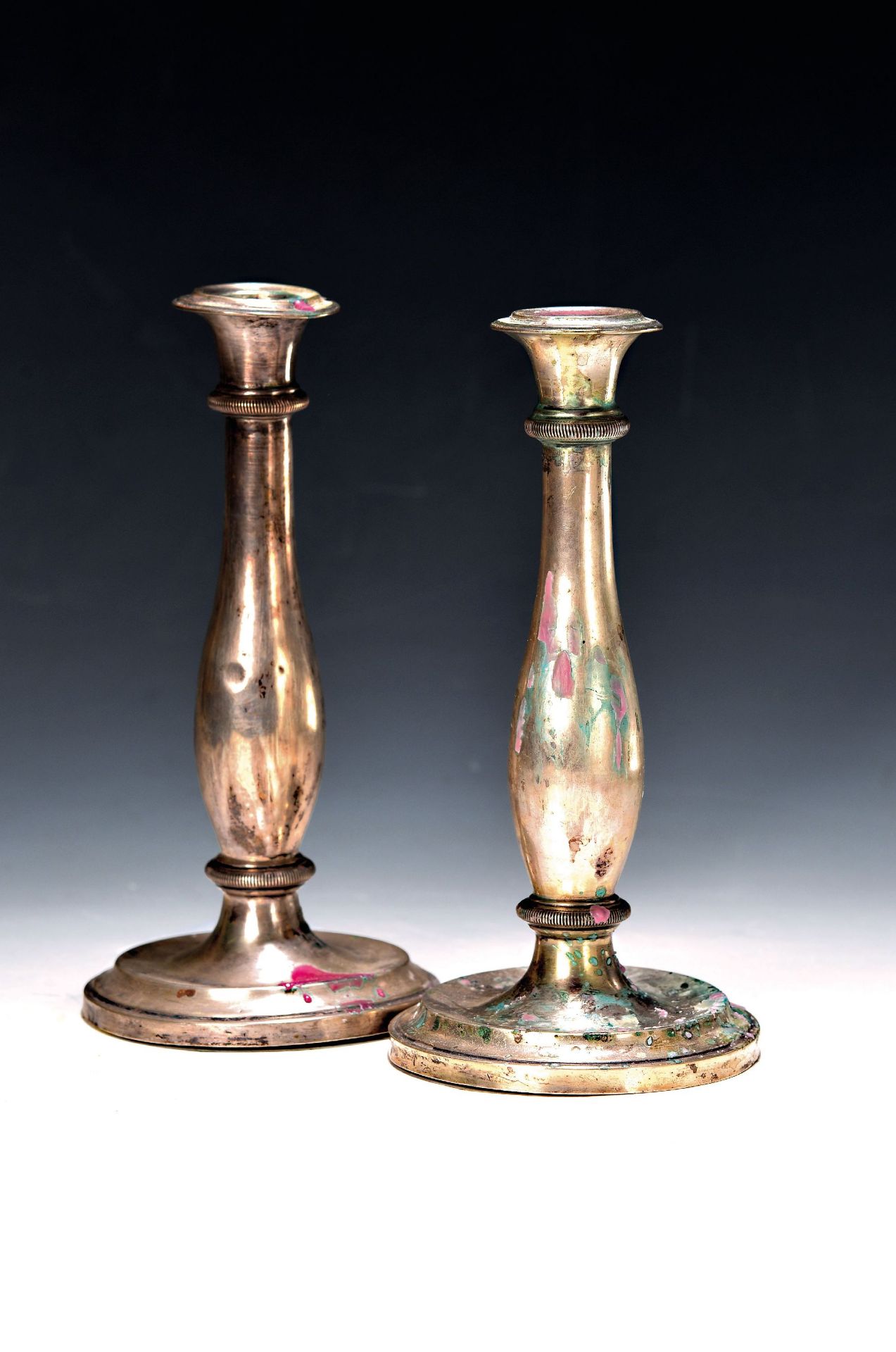 Paar Wiener Biedermeier-Leuchter, wohl Österreich, um