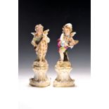 Paar Porzellanfiguren, KPM Berlin, um 1900, verkleidete