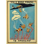 Sowjetisches Propagandaplakat, Entw. Boris Ivanovic