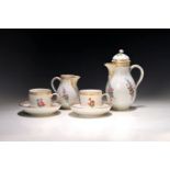 6-tlg. Kaffeeservice, KPM Berlin, Anfang 20.Jh.,