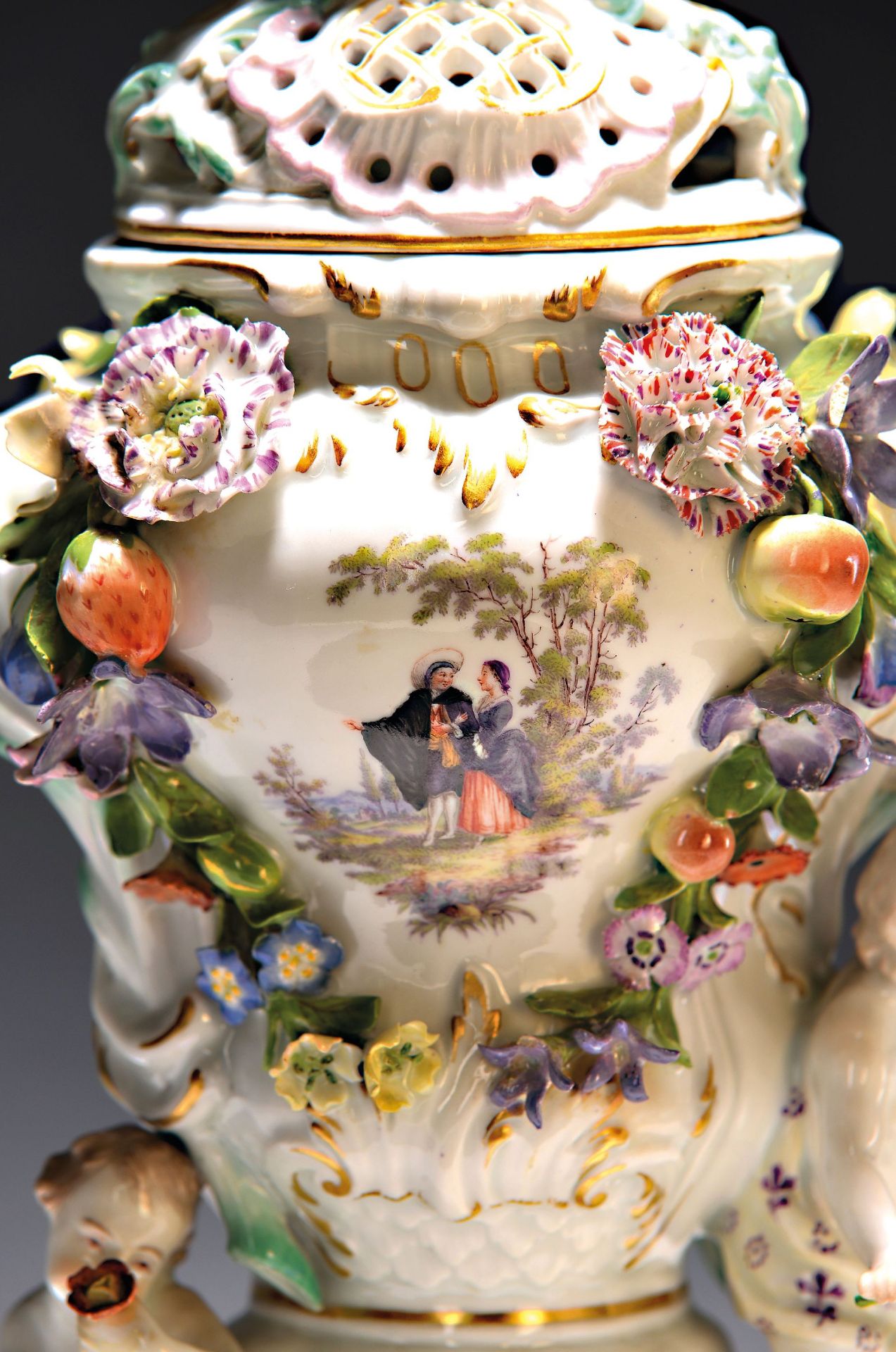 Potpourri-Vase, Meissen, um 1750, Porzellan, - Bild 2 aus 6