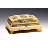 Deckelschatulle/Reisesouvenier, Ecuador, um 1900,