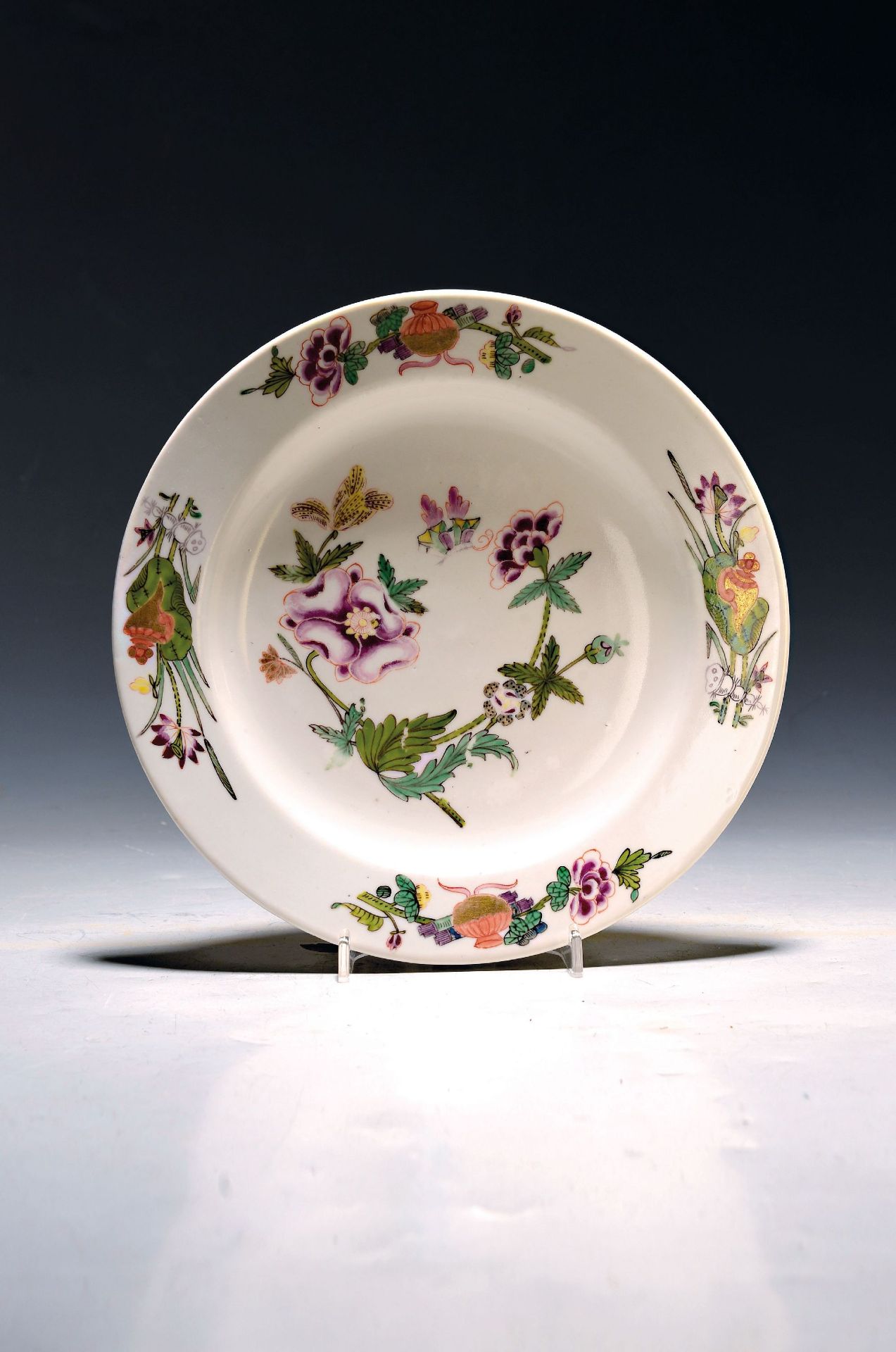Teller, Wien, um 1760, ostasiatischer Dekor, Kaiserliche