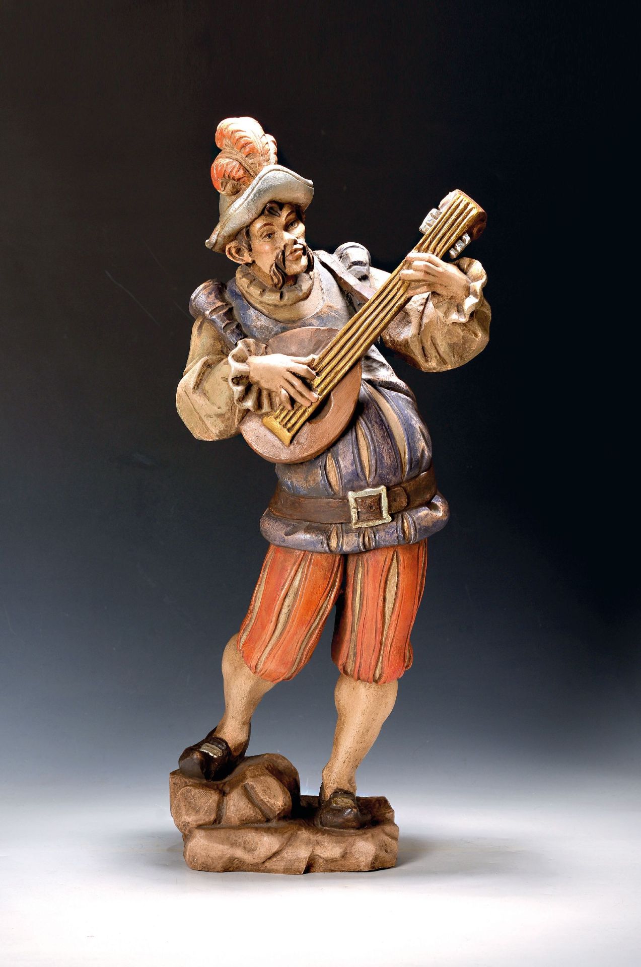 Bildschnitzerei/Holzfigur, Landsknecht, Karl Heinz