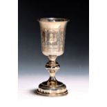 Silberpokal, Russland, um 1800, 84 Zolotniki, floraler