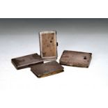 4 Deckeldosen aus Silber, überwiegend Österreich, nach