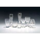 Trinkglas-Service, Theresienthal, 20. Jh., farbloses Glas,
