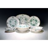 Speiseservice indisch grün, Meissen, nach 1945, 1.Wahl,