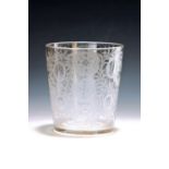Großer Barockbecher aus Glas, wohl Dresden, um 1720/30,