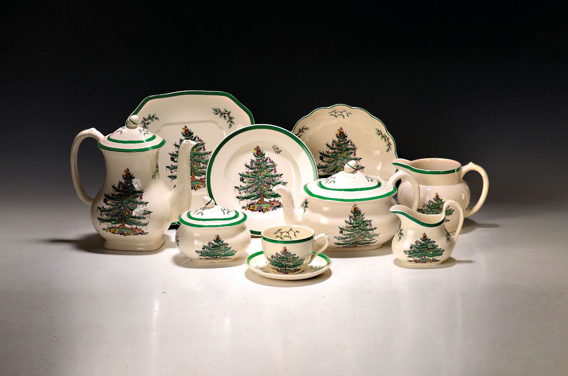 Kaffee- und Teeservice 'Christmas Tree', Spode England, 6