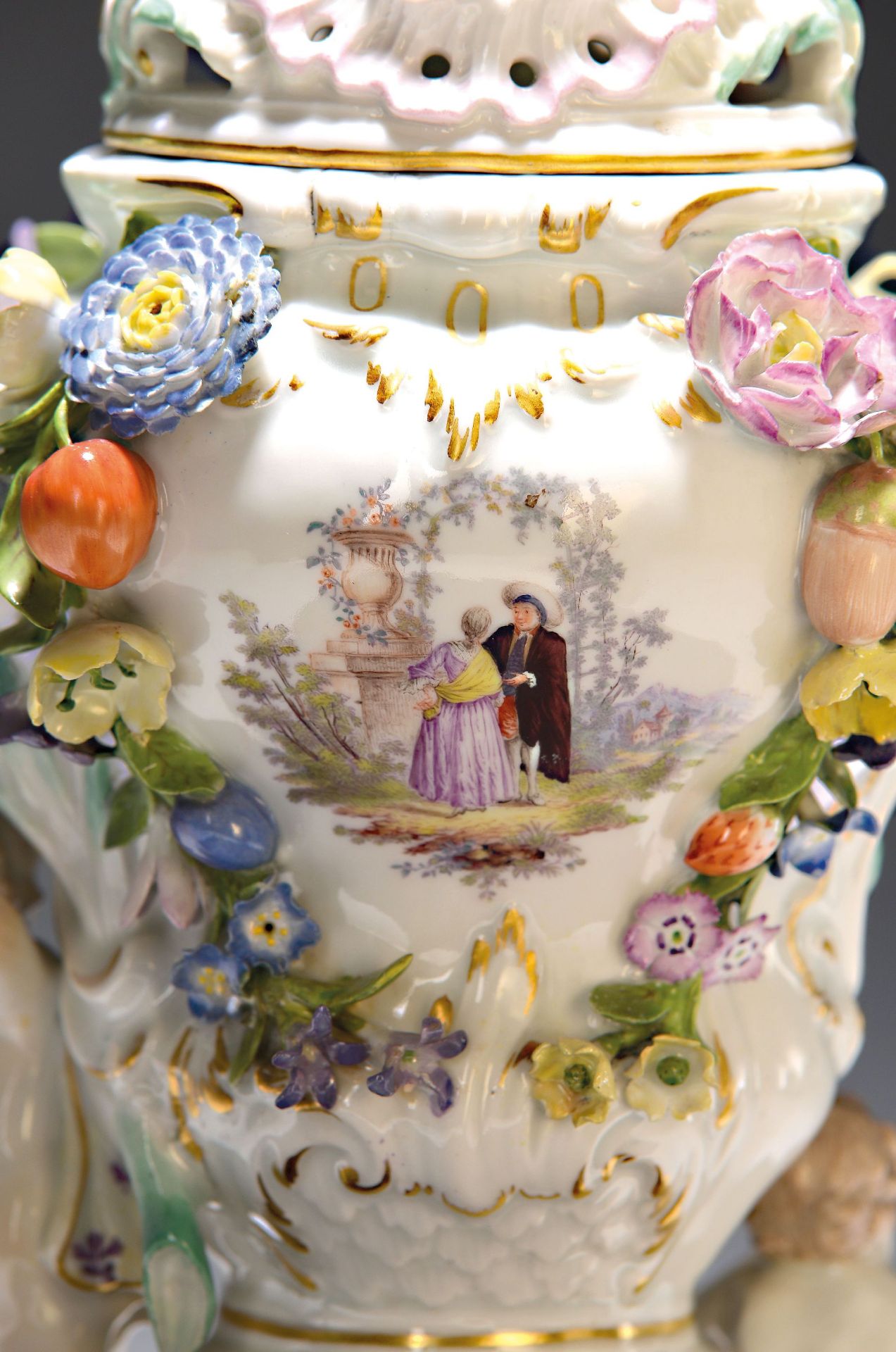 Potpourri-Vase, Meissen, um 1750, Porzellan, - Bild 6 aus 6