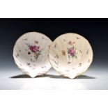 Paar Muschelschalen, Frankenthal, 1760/70er-Jahre,