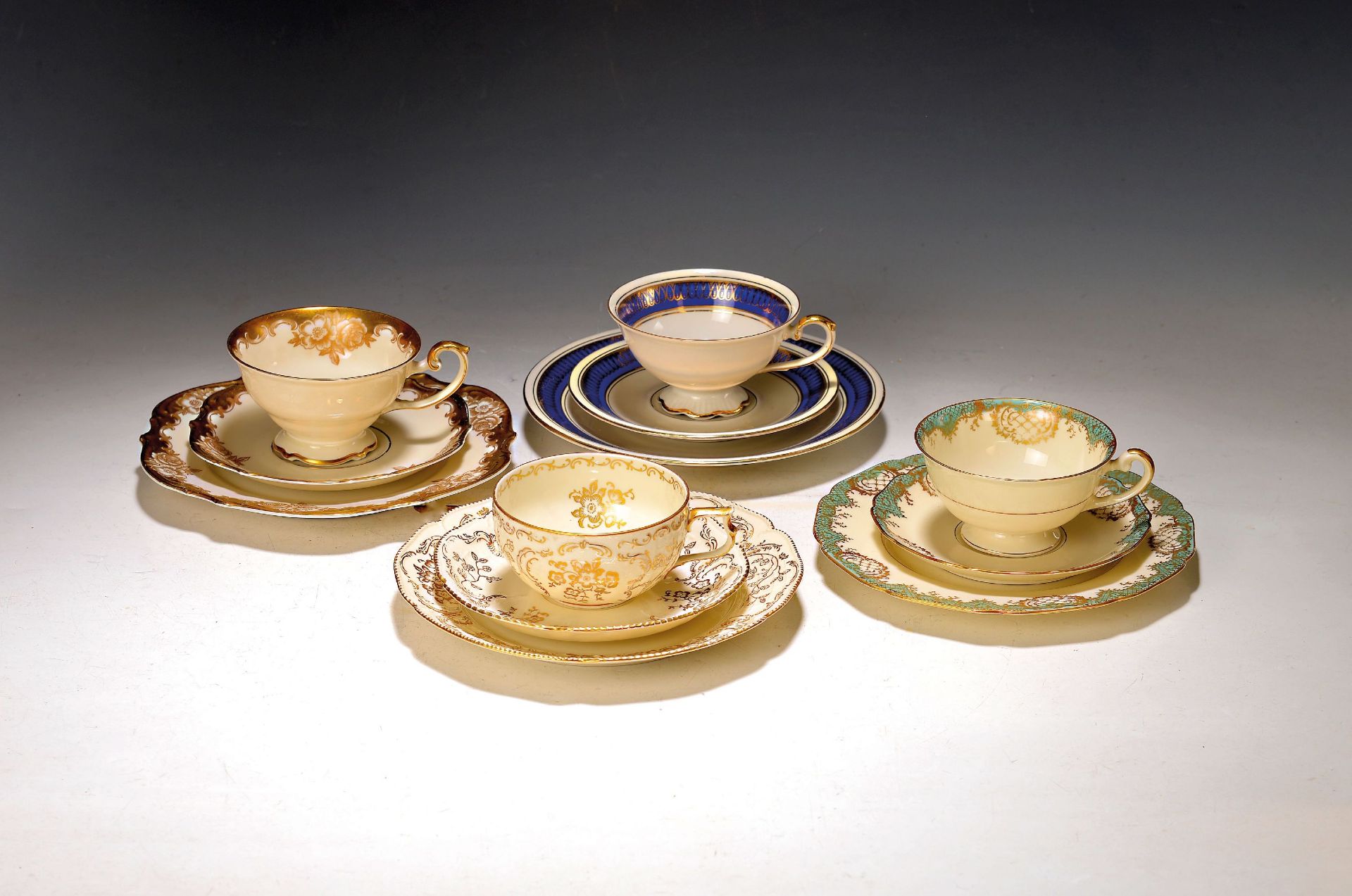 13 Gedecke, überwiegend deutsche Manufakturen, 20.Jh.,